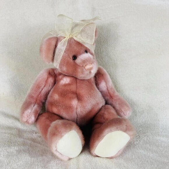 Gund 2002 Peoples Diamond Make Wish Mother Bear Pink Stuffed Plush Teddy Vintage - Picture 11 of 13